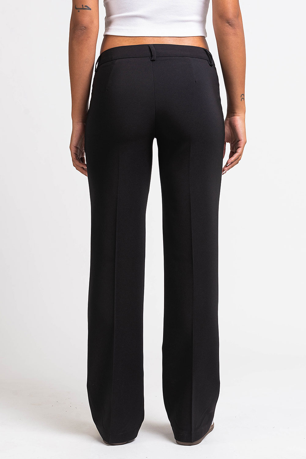 Nova 04Low Straight Suit Pants - Black