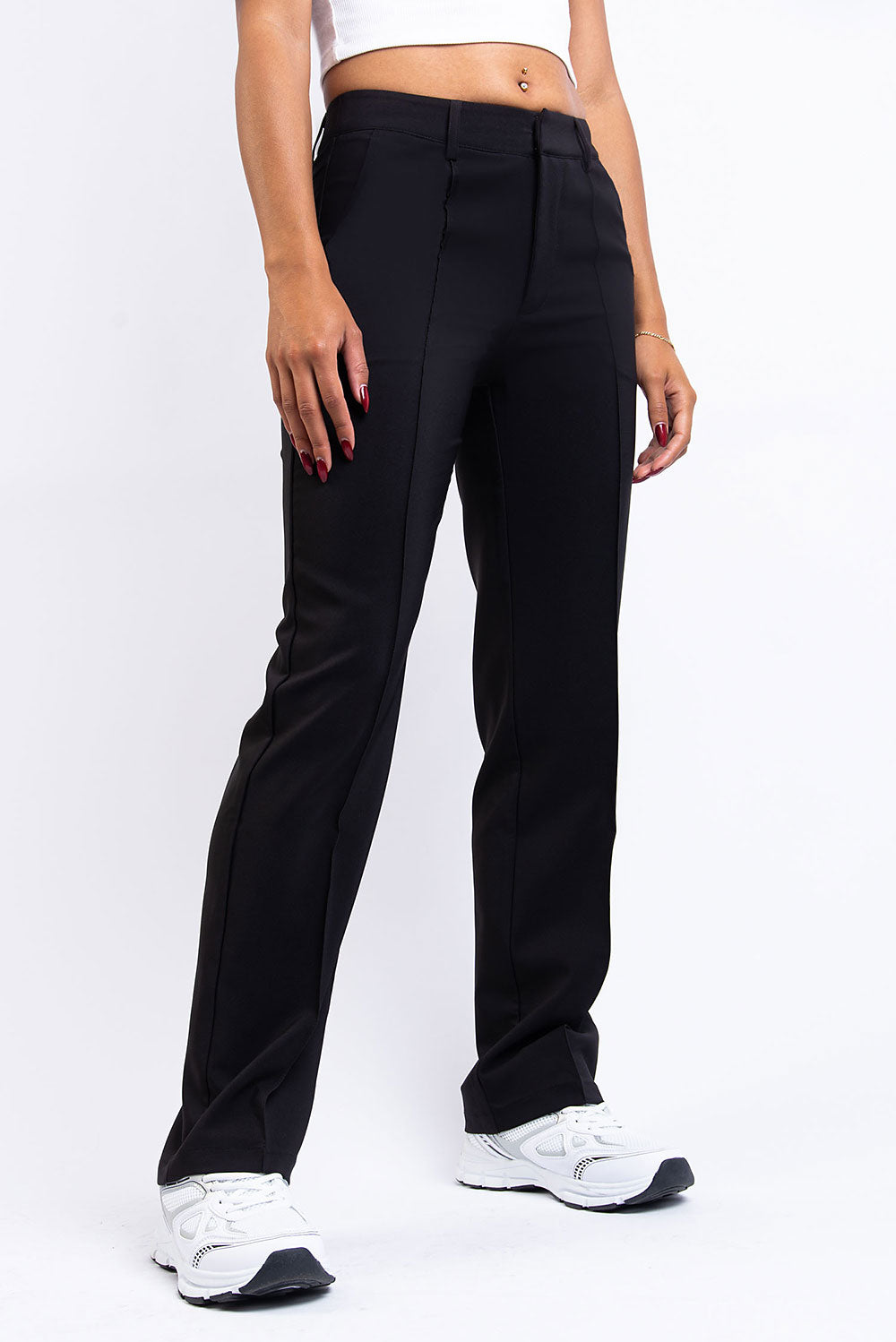Drew 02Mid Straight Suit Pants - Black