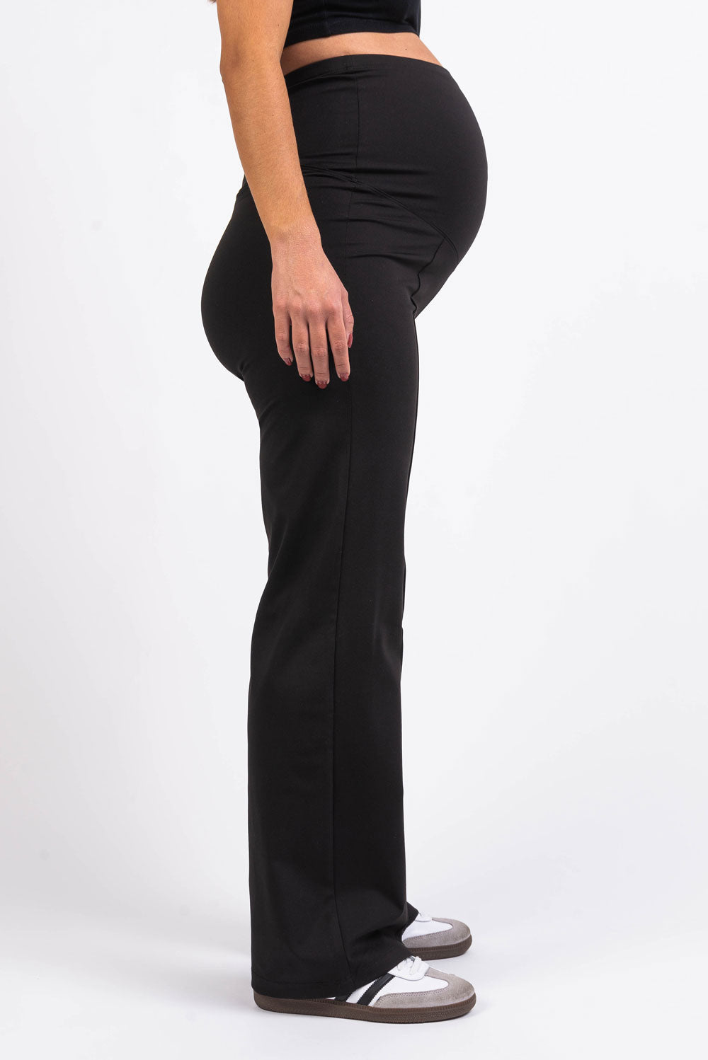 Pixie 01 ActiveFlex Straight Maternity Pants - Black