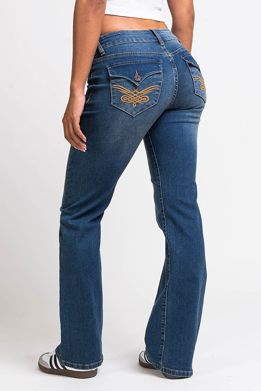 Claire 02Low Bootcut Jeans - Vintage Blue