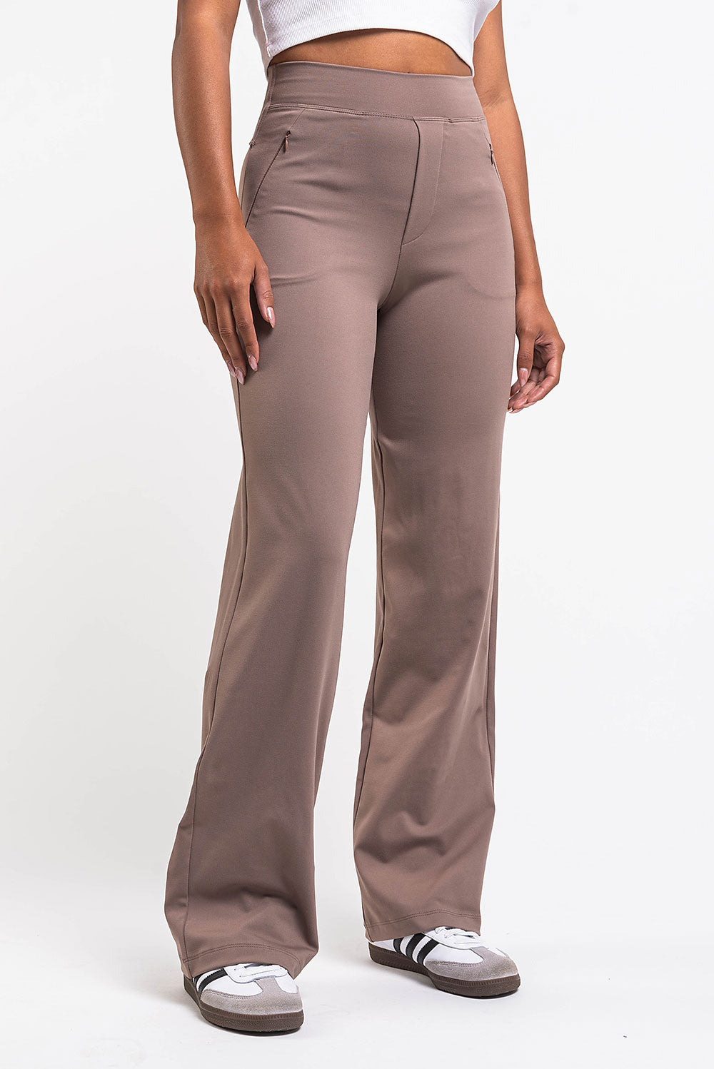 Holly 01High ActiveFlex Straight Pants - Taupe