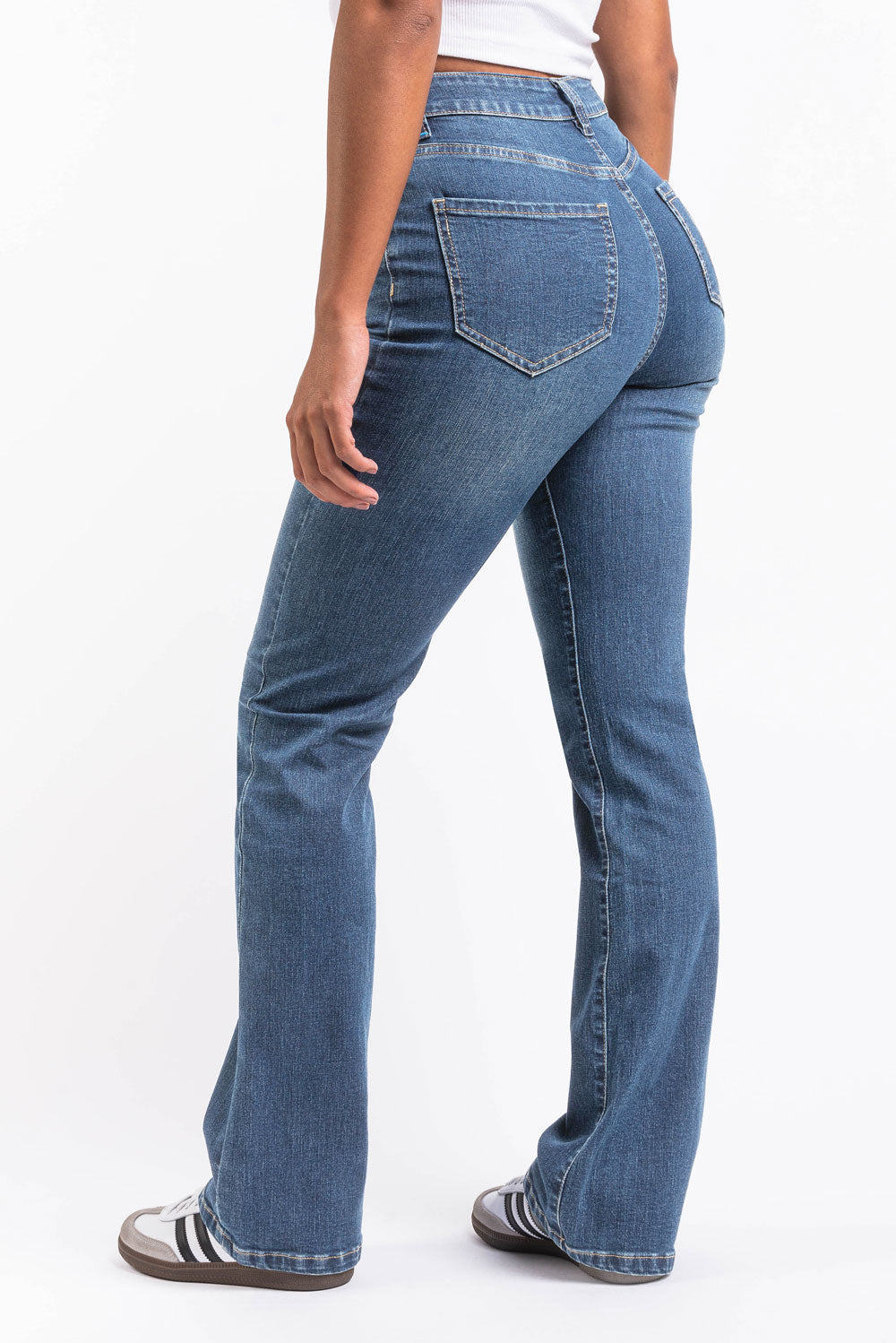 Taylor 02High Bootcut Jeans - Denim Blue