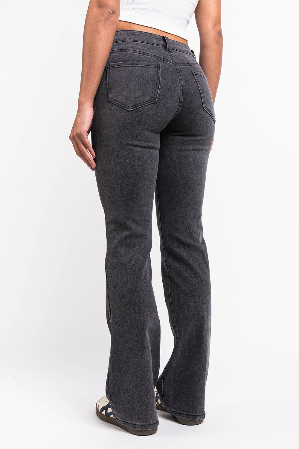 Taylor 02Mid Bootcut Jeans - Washed Black