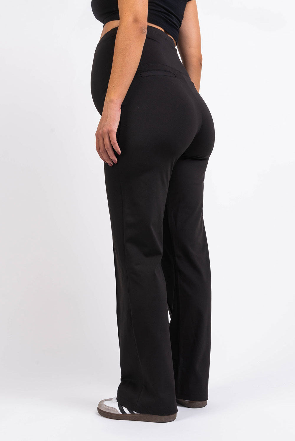 Pixie 02 ActiveFlex Straight Maternity Pants - Black