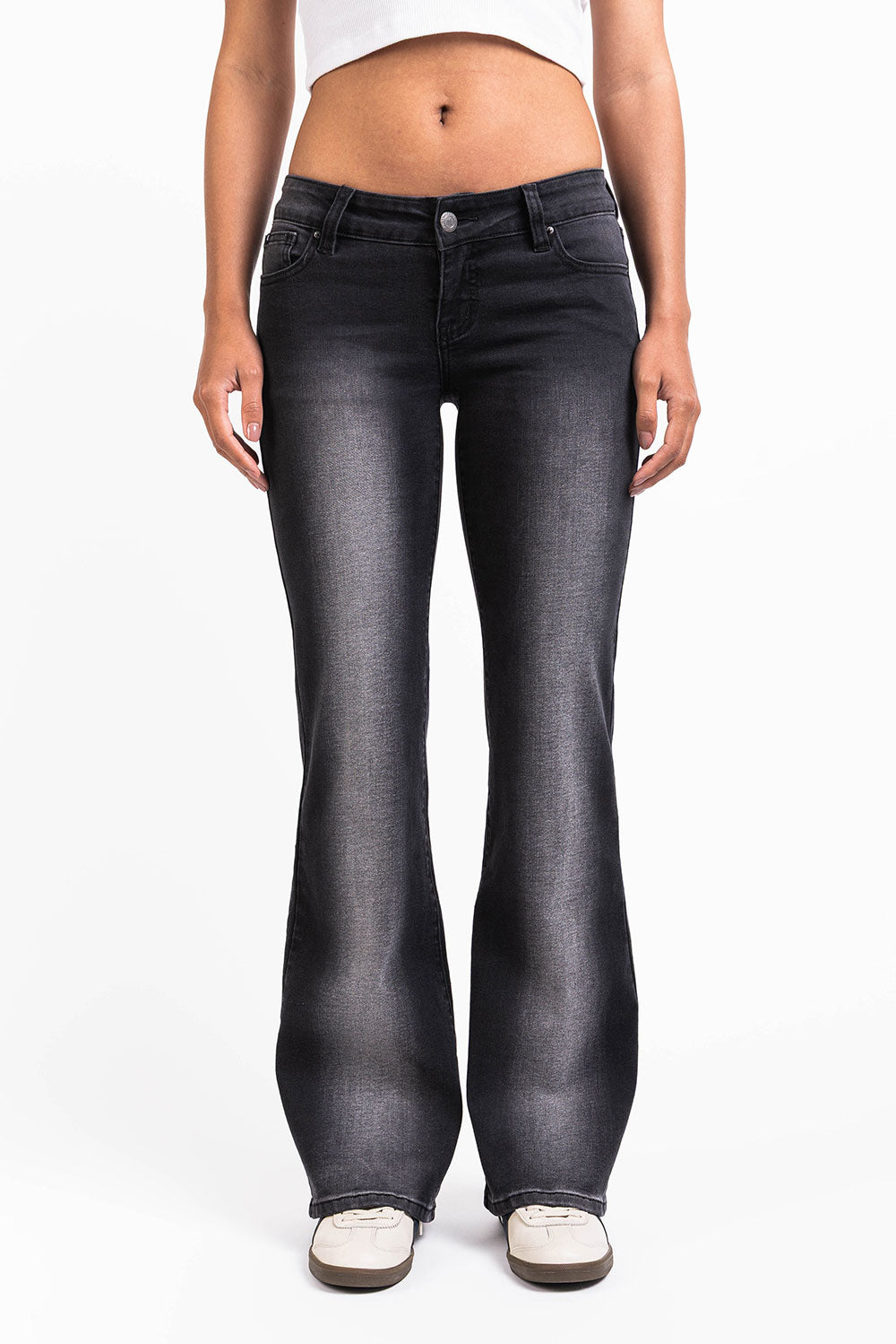 Taylor 02 Bootcut Jeans - Washed Black