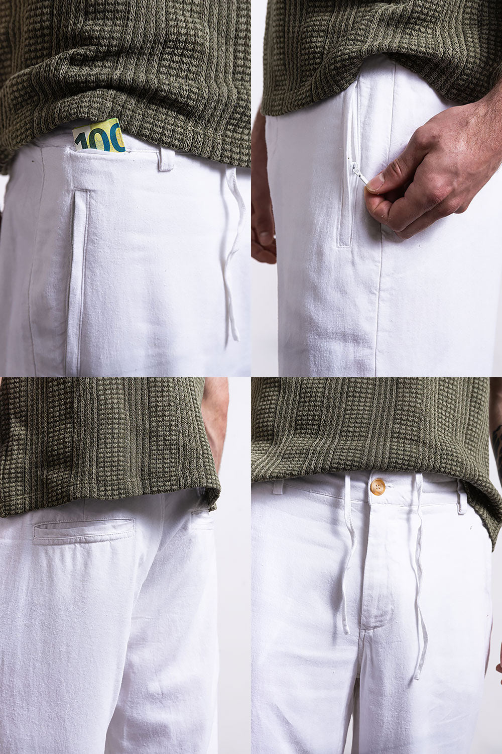 Ubud Linen Pants - White