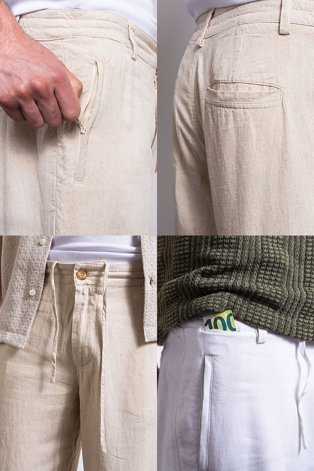 Ubud Linen Pants - Beige