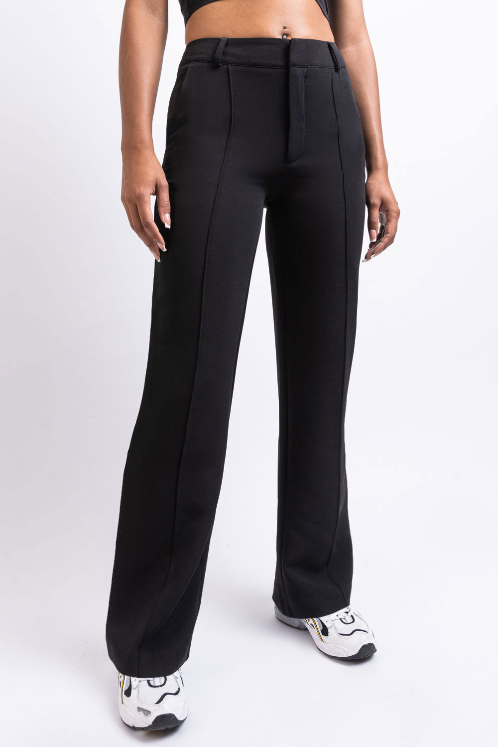 Nova 02Mid Straight Suit Pants - Black