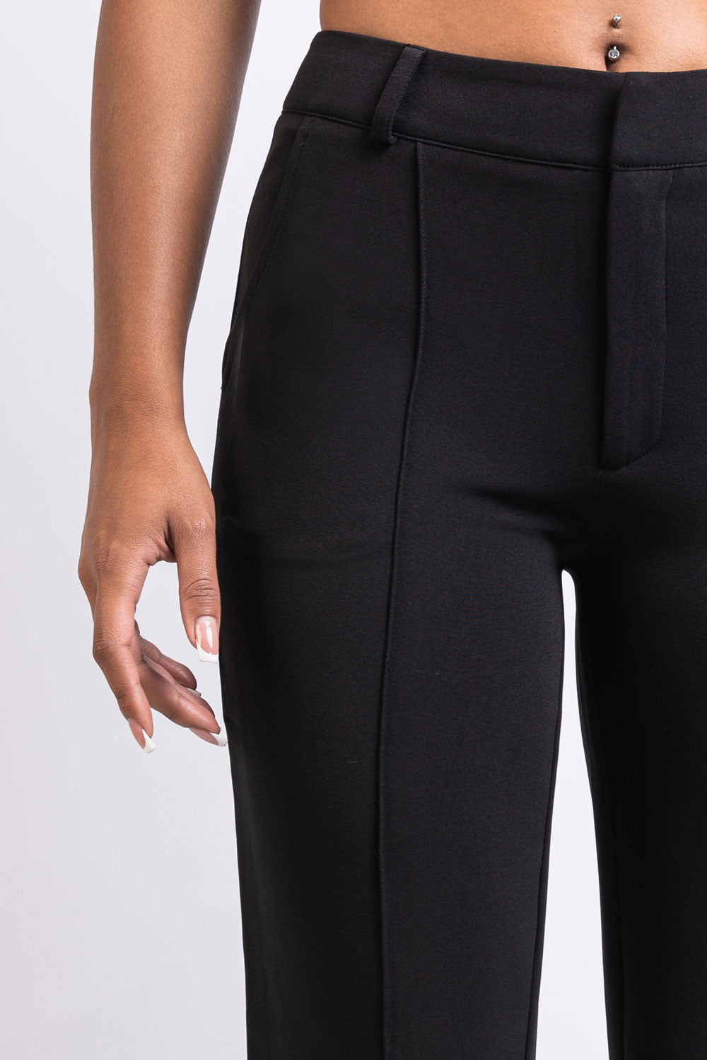 Nova 02Mid Straight Suit Pants - Black