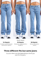 Dina 02Mid Straight Jeans - Mid Blue