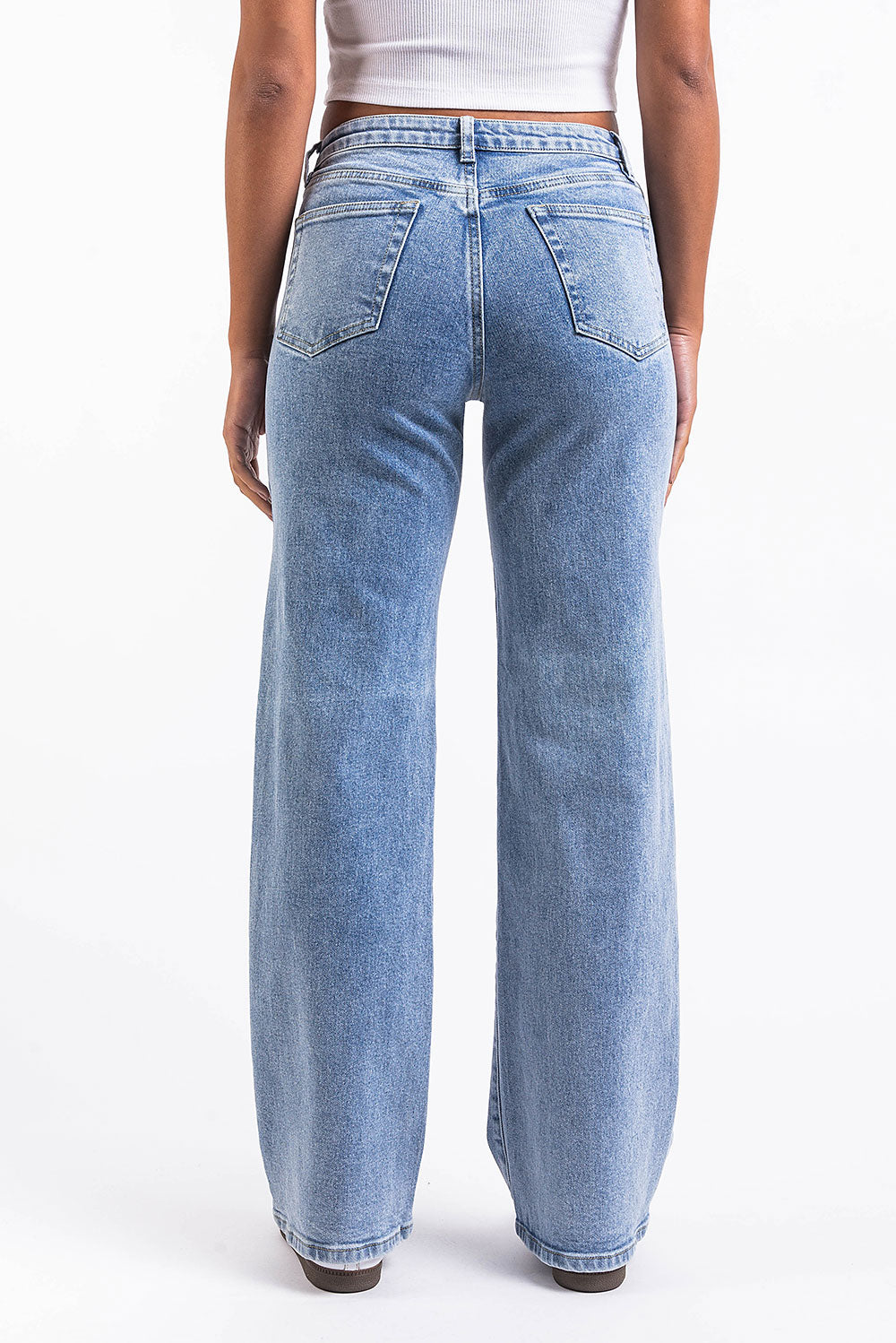 Dina 02Mid Straight Jeans - Mid Blue