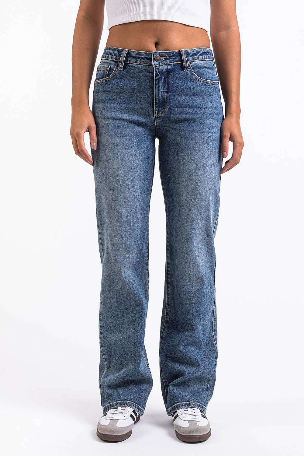 Dina 02Mid Straight Jeans - Vintage Blue
