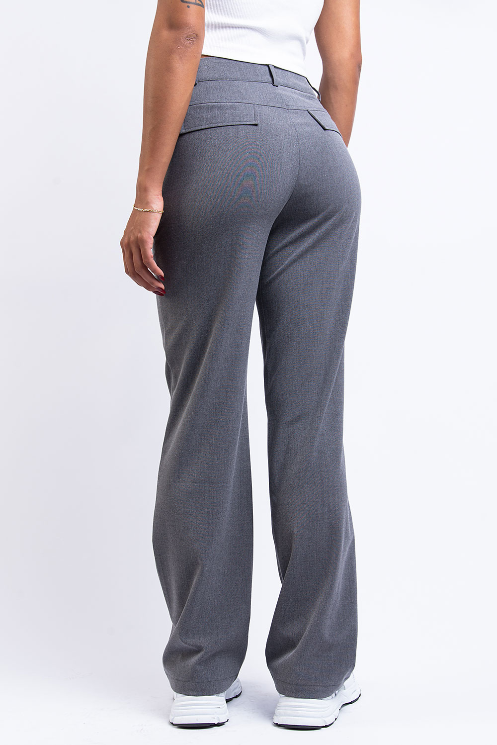 Drew 02Mid Straight Suit Pants - Grey