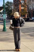 Drew 02Mid Straight Suit Pants - Dark Grey