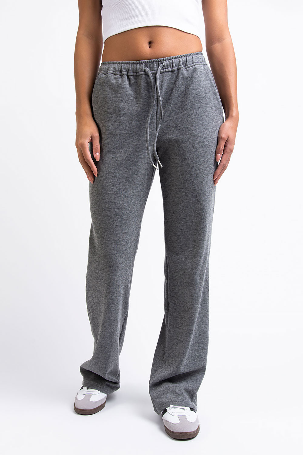 Eyla 01Mid Straight Lounge Pants - Grey Melange