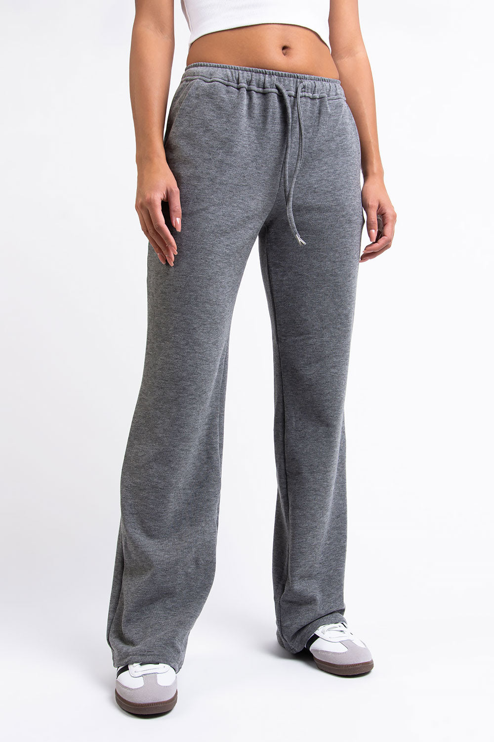 Eyla 01Mid Straight Lounge Pants - Grey Melange