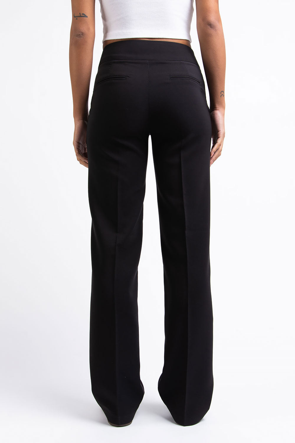 Mabel 01Mid Straight Suit Pants - Black – MADLADY
