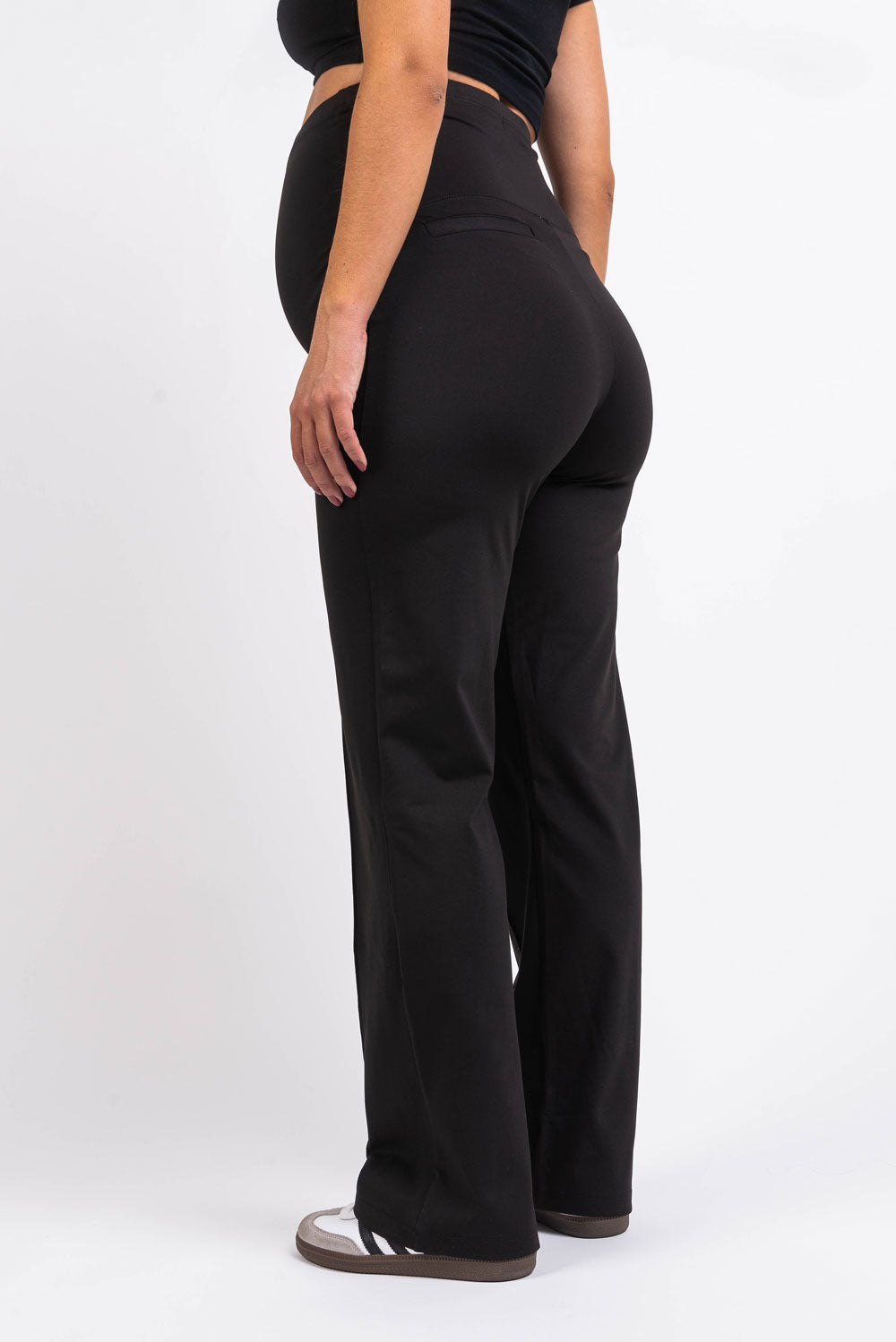 Pixie 01 ActiveFlex Straight Maternity Pants - Black