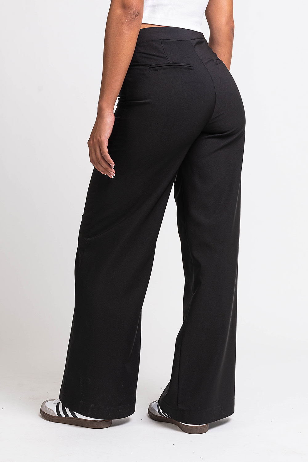 Ciara 01High Wide Suit Pants - Black