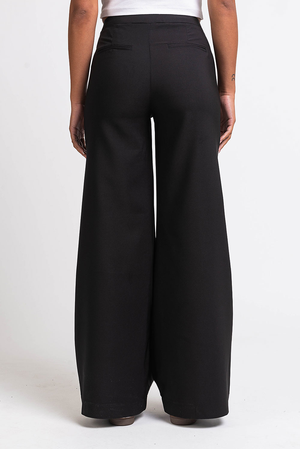 Ciara 01High Wide Suit Pants - Black