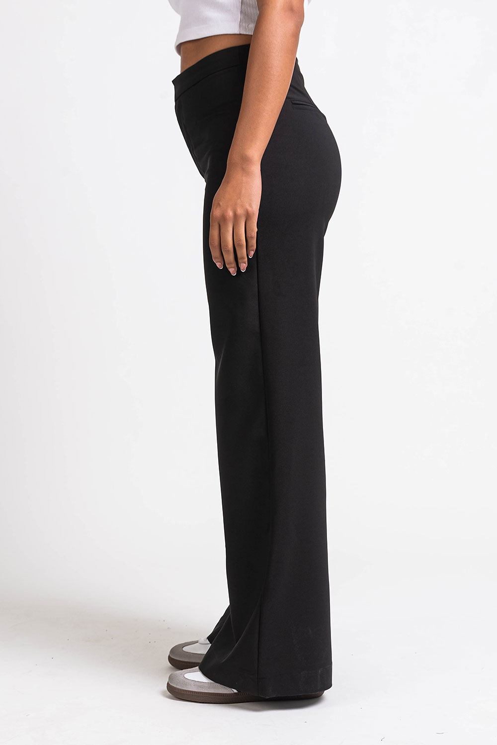 Ciara 01High Wide Suit Pants - Black