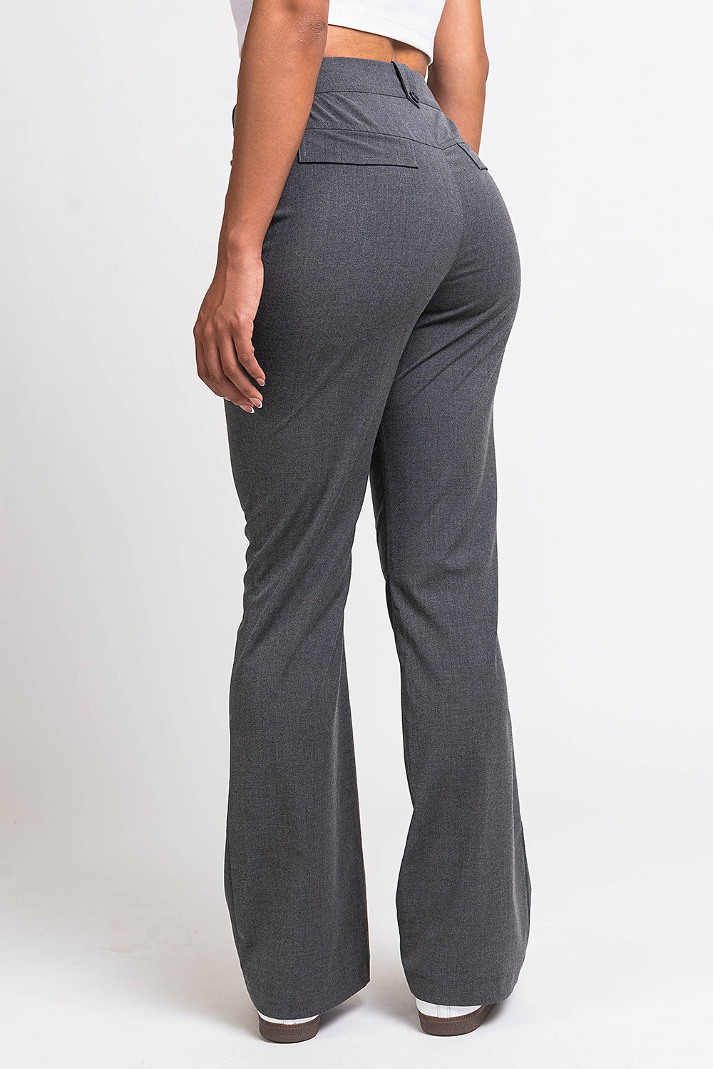 Bonnie 04High Bootcut Suit Pants - Grey
