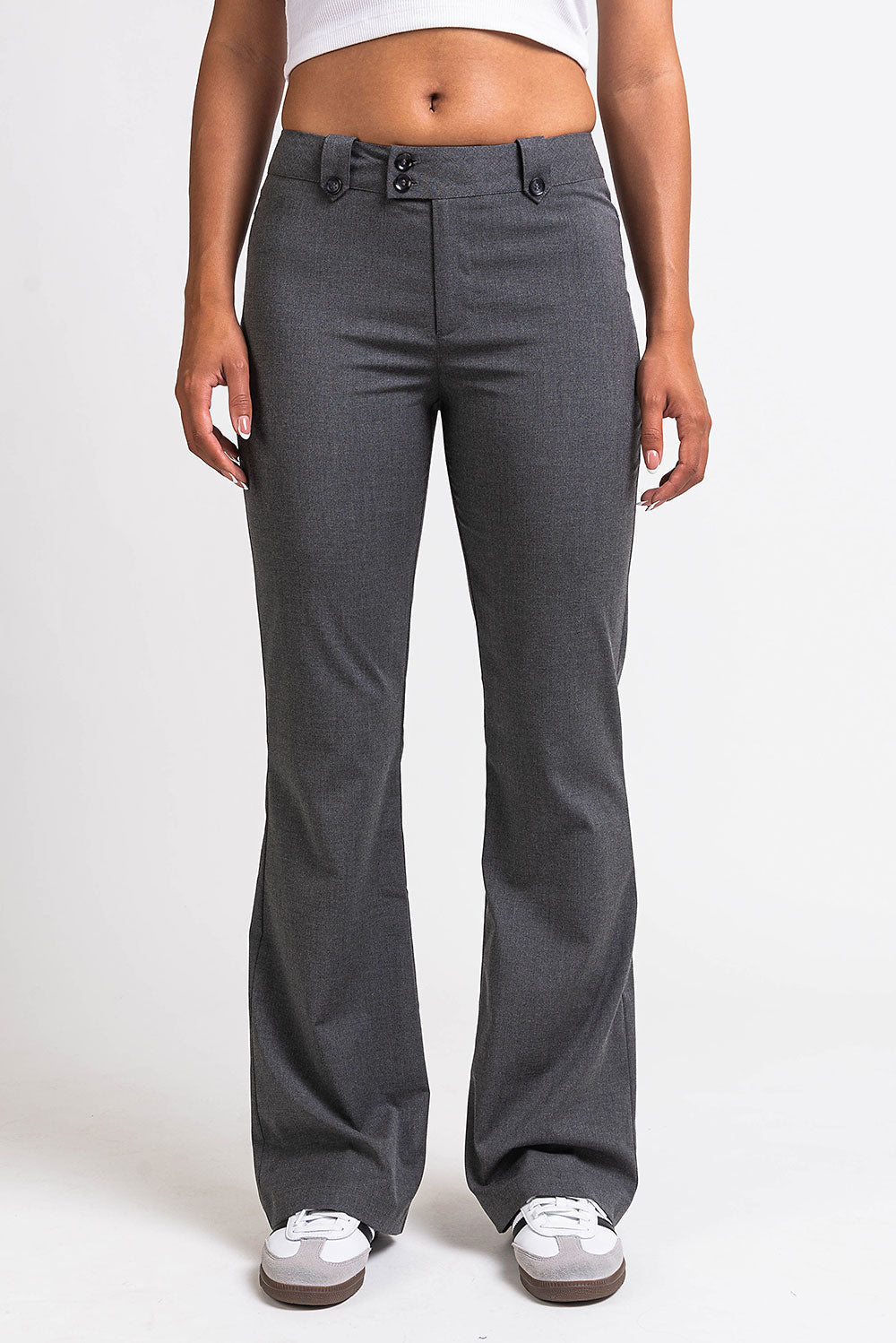 Bonnie 03Mid Bootcut Suit Pants - Grey