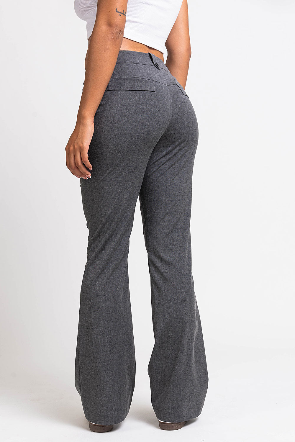 Bonnie 03Mid Bootcut Suit Pants - Grey