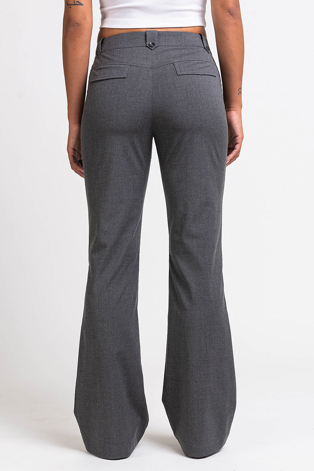 Bonnie 03Mid Bootcut Suit Pants - Grey