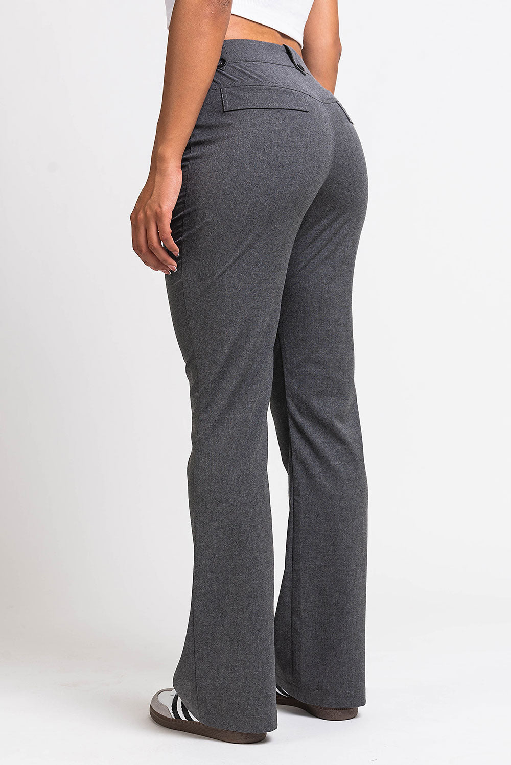 Bonnie 03Mid Bootcut Suit Pants - Grey