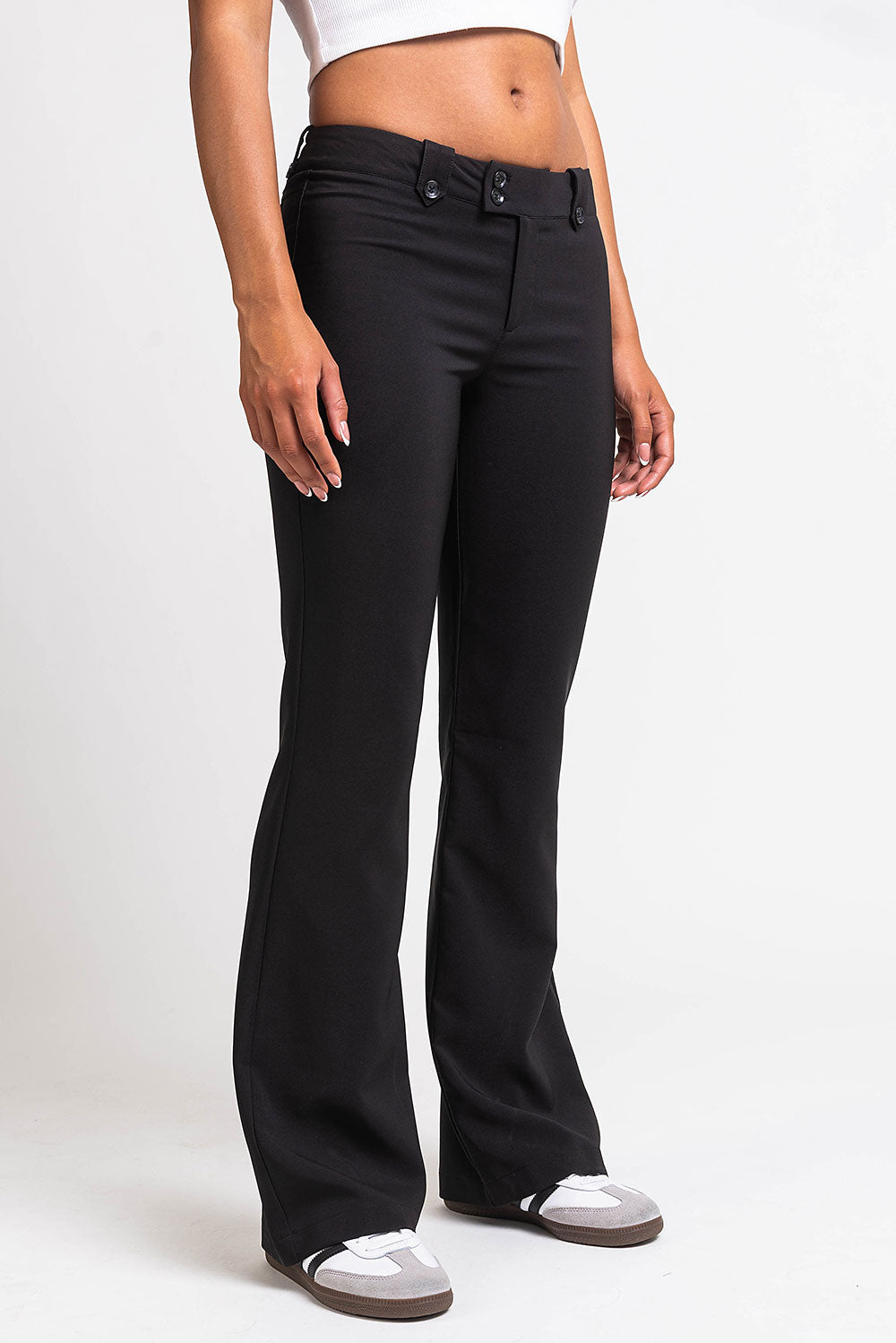 Bonnie 03Low Bootcut Suit Pants - Black