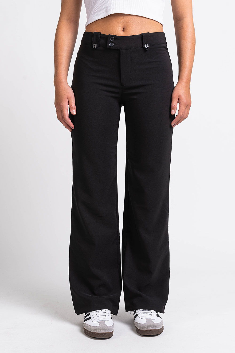 Bonnie 01Mid Straight Suit Pants - Black