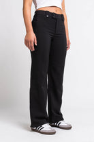 Bonnie 01Mid Straight Suit Pants - Black