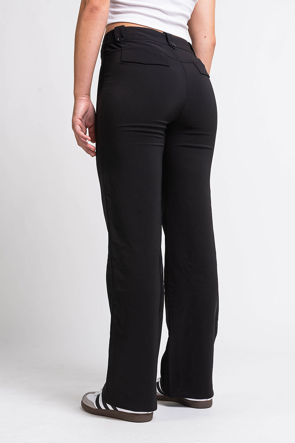 Bonnie 01Mid Straight Suit Pants - Black
