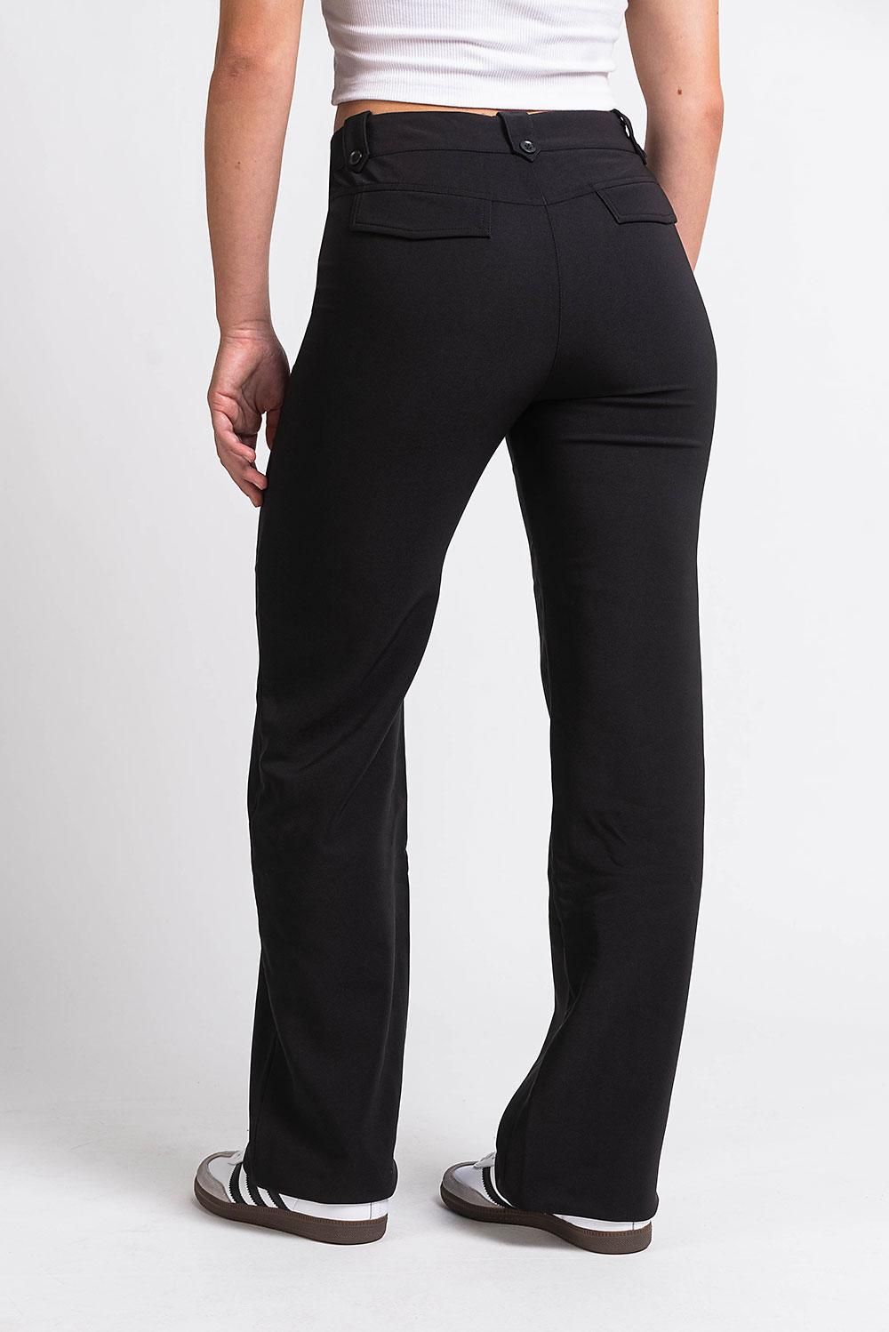 Bonnie 01Mid Straight Suit Pants - Black