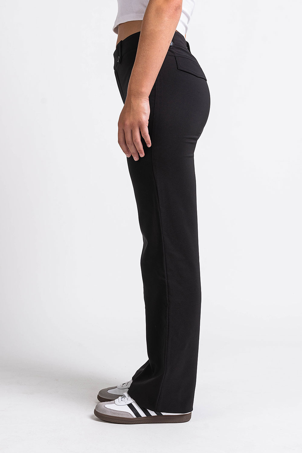 Bonnie 01Mid Straight Suit Pants - Black