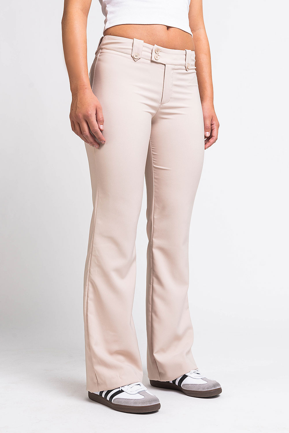 Bonnie 03Low Bootcut Suit Pants - Champagne