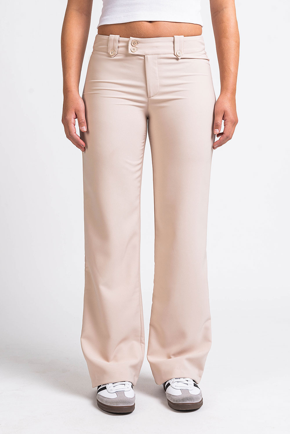Bonnie 01Low Straight Suit Pants - Champagne
