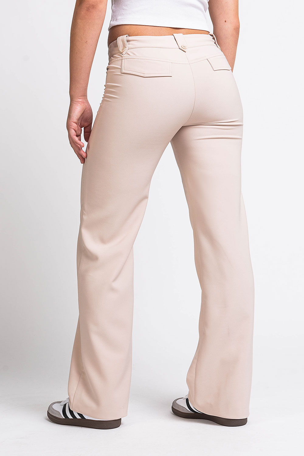 Bonnie 01Low Straight Suit Pants - Champagne