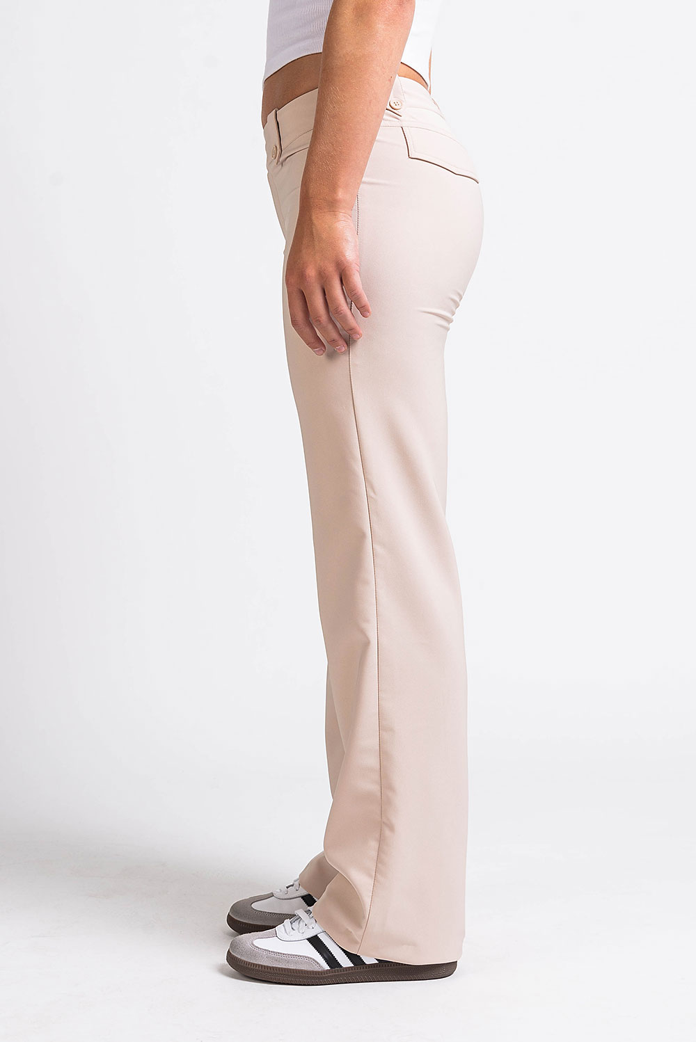 Bonnie 01Low Straight Suit Pants - Champagne