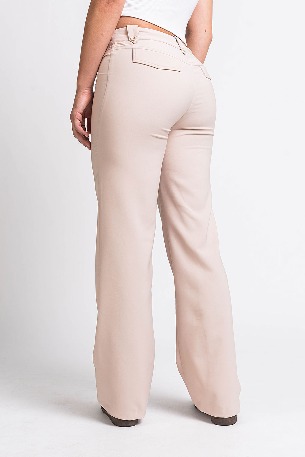 Bonnie 01Low Straight Suit Pants - Champagne