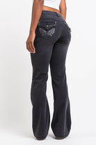 Taylor 01Low Bootcut Jeans - Washed Black