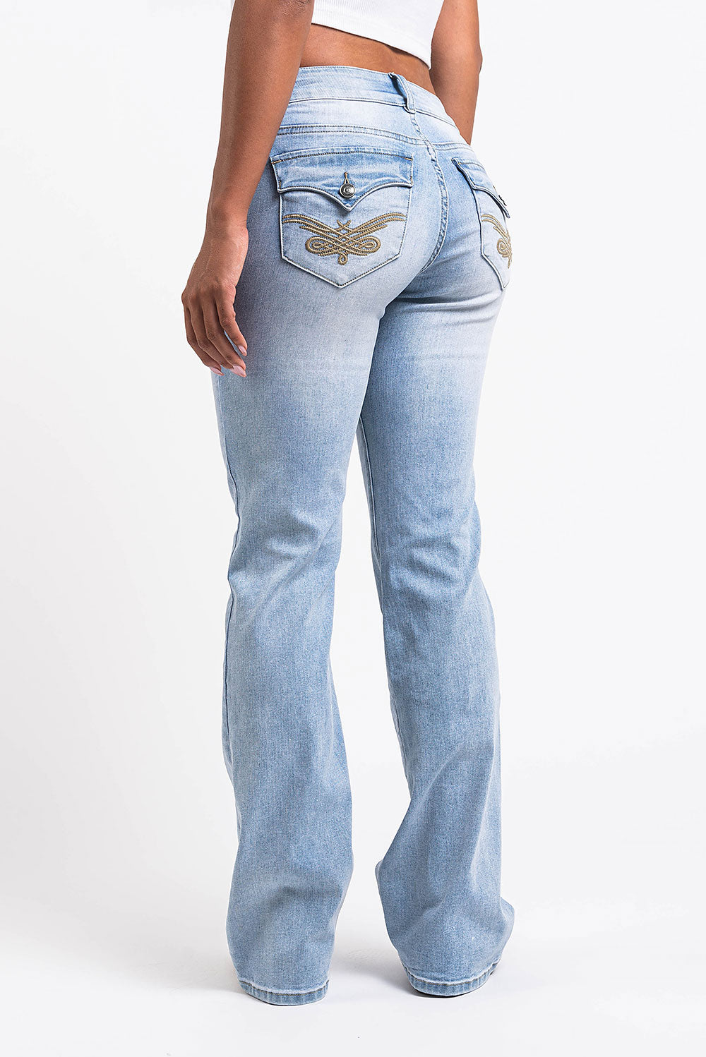 Claire 02Low Bootcut Jeans - Bleach Blue