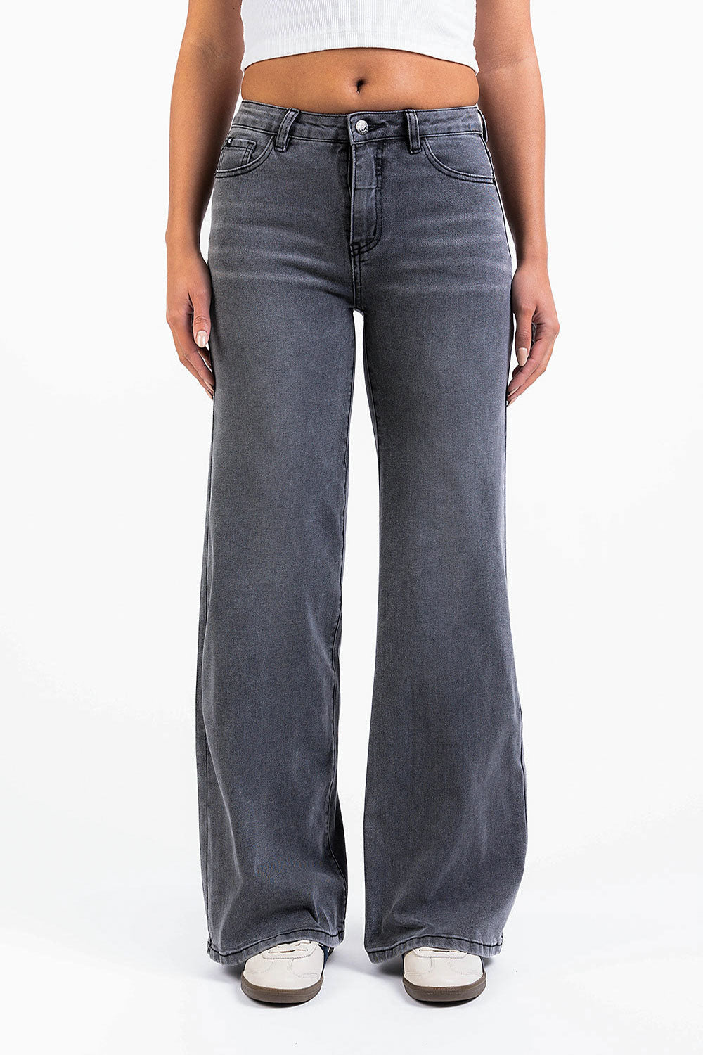 Taylor 03Low Wide Jeans - Washed Black