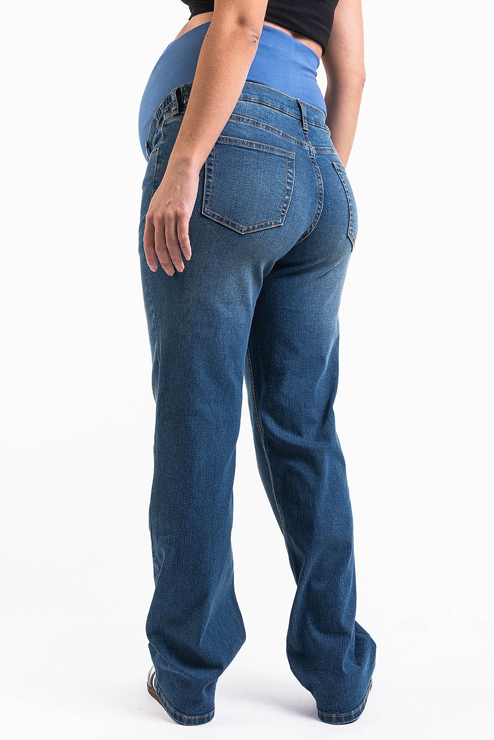 Maternity 01 Straight Jeans - Vintage Blue