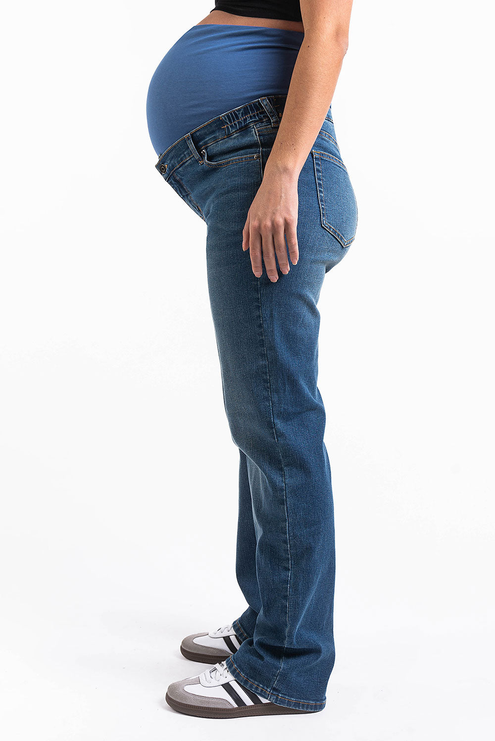 Maternity 01 Straight Jeans - Vintage Blue