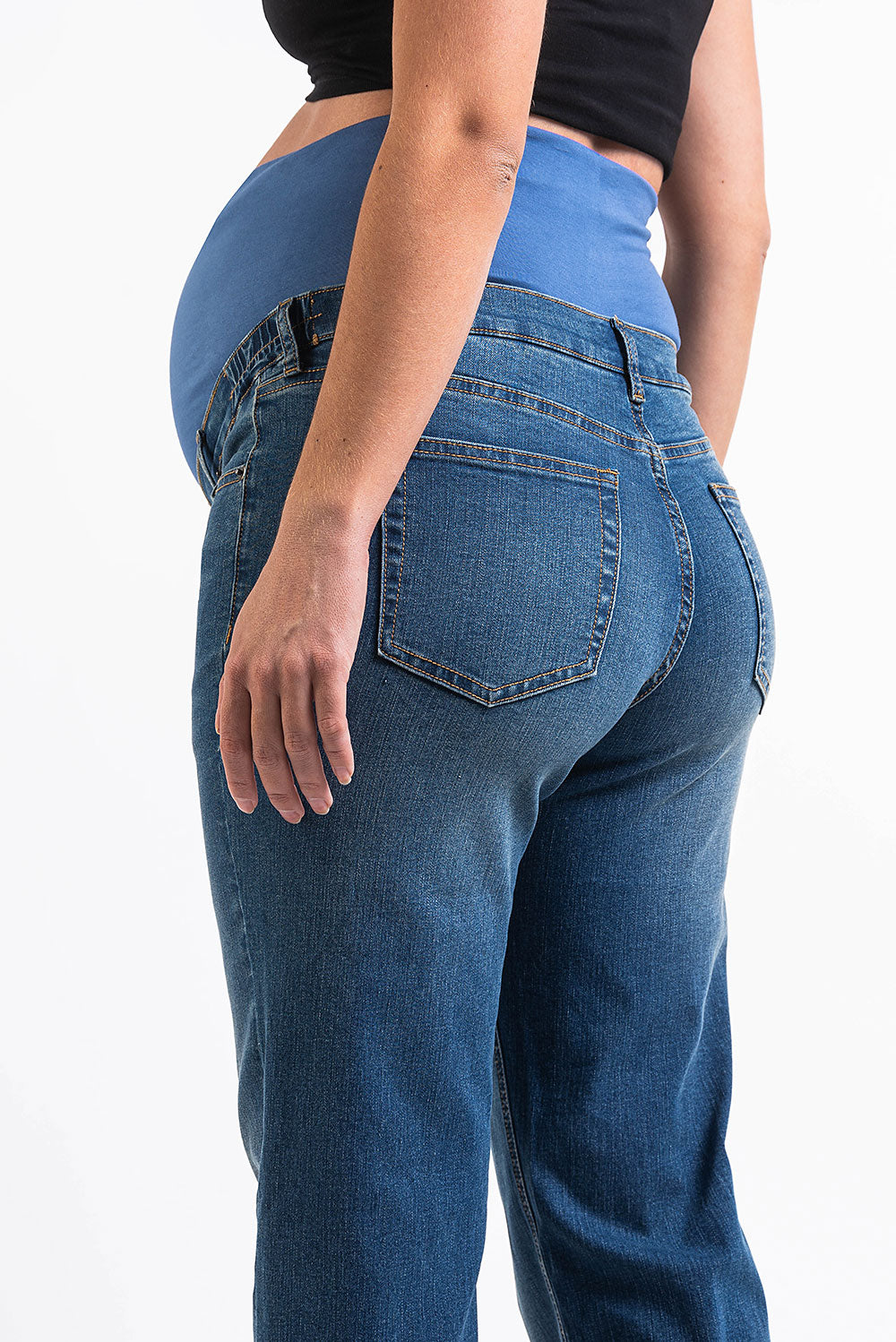 Maternity 01 Straight Jeans - Vintage Blue