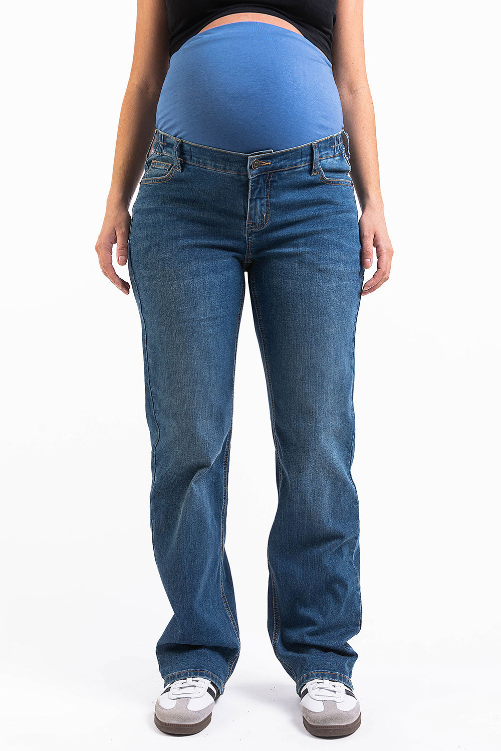 Maternity 01 Straight Jeans - Vintage Blue