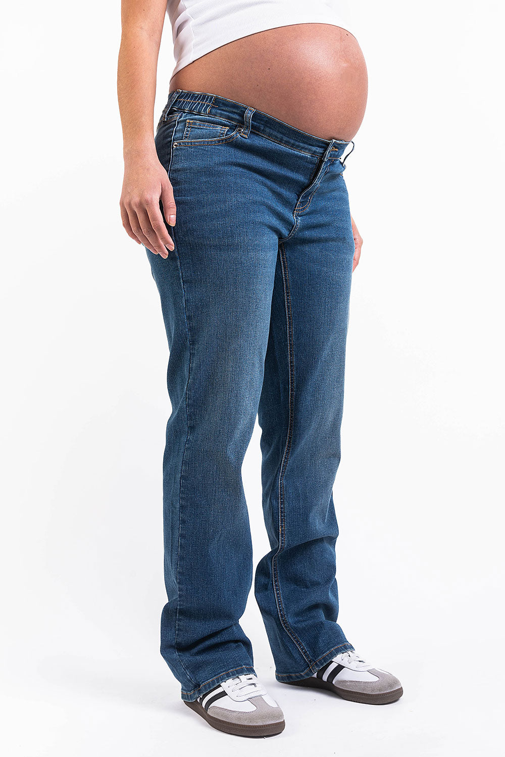 Maternity 02 Straight Jeans - Vintage Blue