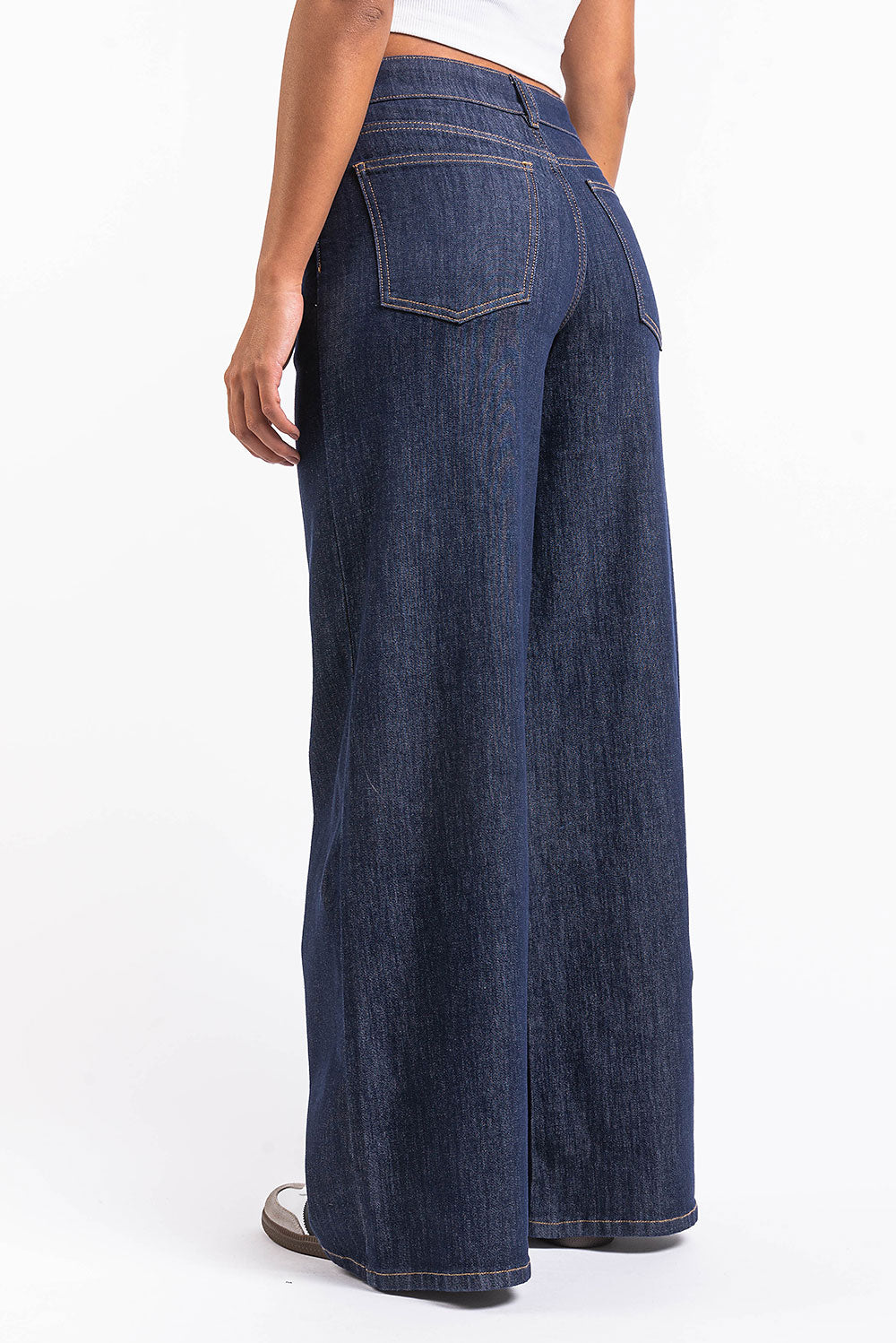 Mikka 02High Extra Wide Jeans - Dark Blue